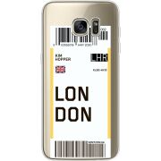 Прозрачный чехол Uprint Samsung G935 Galaxy S7 Edge Ticket London