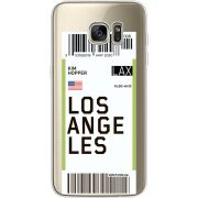 Прозрачный чехол Uprint Samsung G935 Galaxy S7 Edge Ticket Los Angeles
