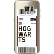 Прозрачный чехол Uprint Samsung G935 Galaxy S7 Edge Ticket Hogwarts