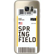 Прозрачный чехол Uprint Samsung G935 Galaxy S7 Edge Ticket Springfield