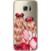 Прозрачный чехол Uprint Samsung G935 Galaxy S7 Edge Mouse Girls