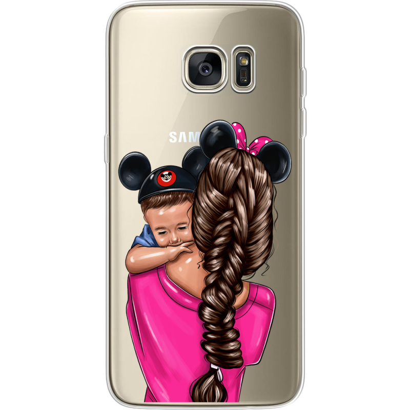 Прозрачный чехол Uprint Samsung G935 Galaxy S7 Edge Mouse Mommy