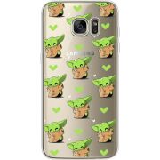 Прозрачный чехол Uprint Samsung G935 Galaxy S7 Edge Pattern Baby Yoda