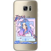 Прозрачный чехол Uprint Samsung G935 Galaxy S7 Edge The Sakuras Will Cry For You