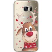 Прозрачный чехол Uprint Samsung G935 Galaxy S7 Edge Winter Deer