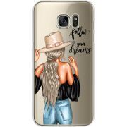 Прозрачный чехол Uprint Samsung G935 Galaxy S7 Edge Follow Your Dreams