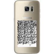 Прозрачный чехол Uprint Samsung G935 Galaxy S7 Edge Blah Blah