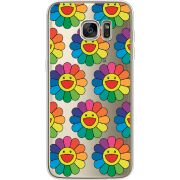 Прозрачный чехол Uprint Samsung G935 Galaxy S7 Edge Hippie Flowers