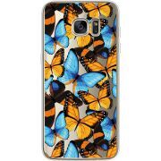 Прозрачный чехол Uprint Samsung G935 Galaxy S7 Edge Butterfly Morpho