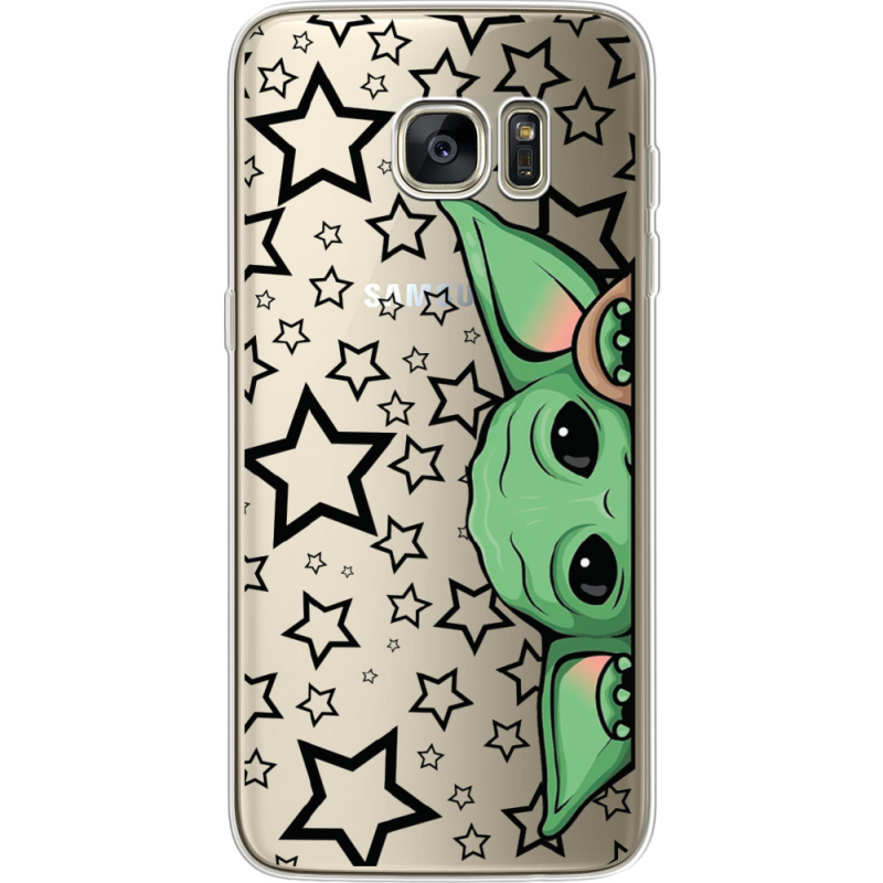 Прозрачный чехол Uprint Samsung G935 Galaxy S7 Edge Baby Yoda