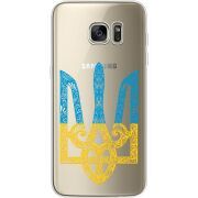 Прозрачный чехол Uprint Samsung G935 Galaxy S7 Edge Gold Trident