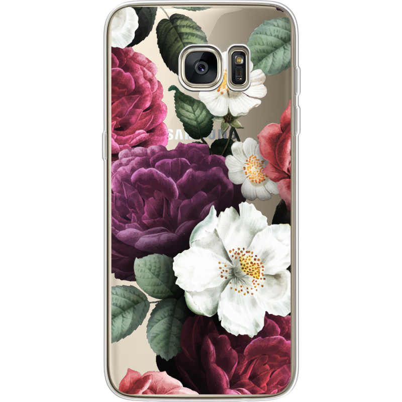 Прозрачный чехол Uprint Samsung G935 Galaxy S7 Edge Floral Dark Dreams