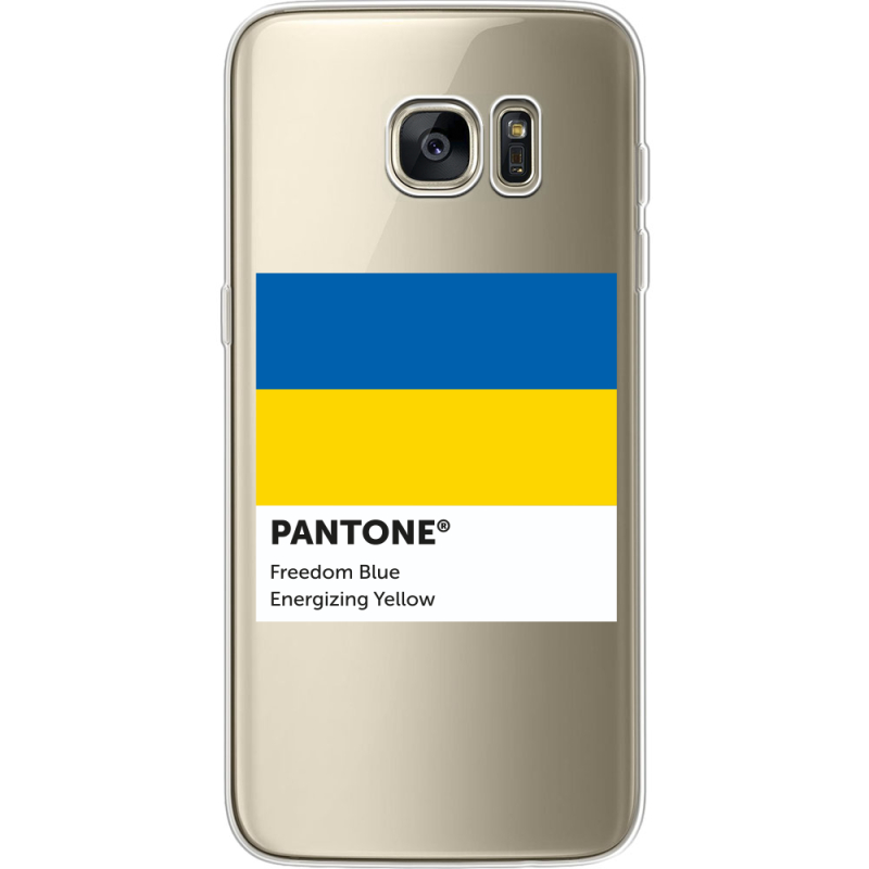 Прозрачный чехол Uprint Samsung G935 Galaxy S7 Edge Pantone вільний синій