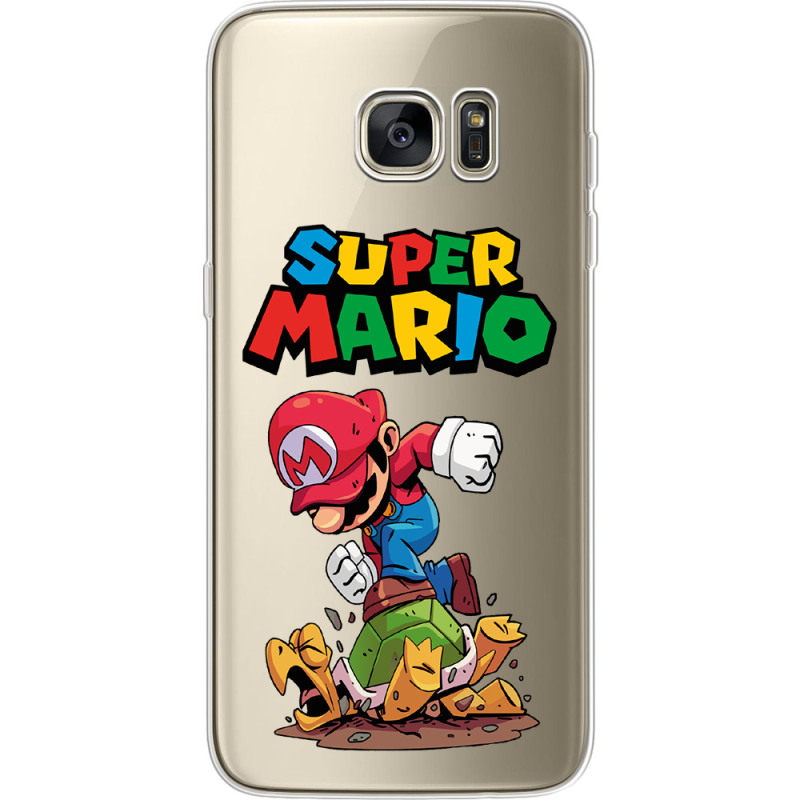 Прозрачный чехол Uprint Samsung G935 Galaxy S7 Edge Super Mario