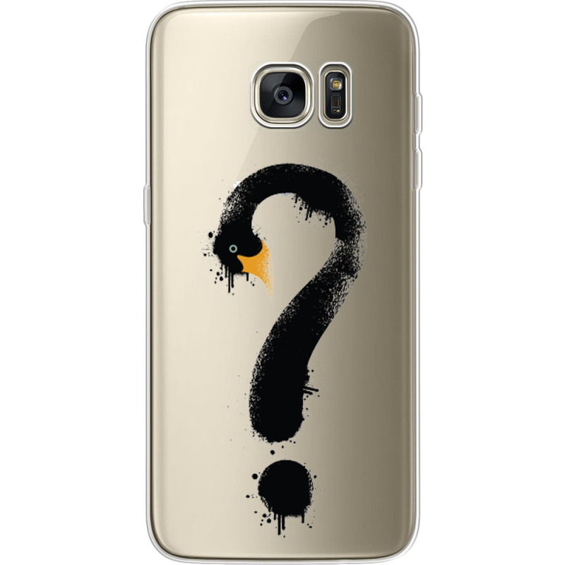 Прозрачный чехол Uprint Samsung G935 Galaxy S7 Edge Swan question