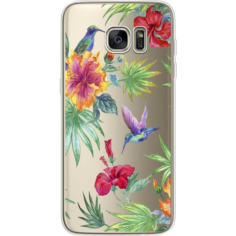 Прозрачный чехол Uprint Samsung G935 Galaxy S7 Edge Tropical