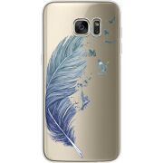 Прозрачный чехол Uprint Samsung G935 Galaxy S7 Edge Feather