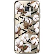 Прозрачный чехол Uprint Samsung G935 Galaxy S7 Edge Cotton flowers