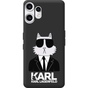 Чорний чохол BoxFace Nothing CMF Phone 2 Pro Cat in Black