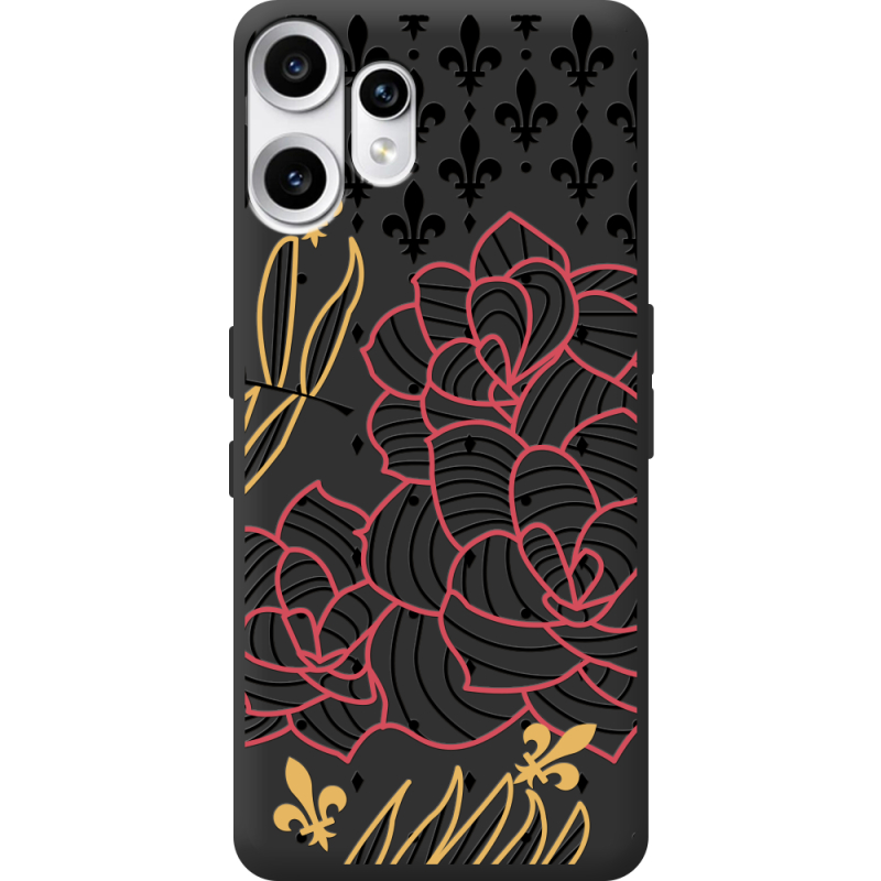 Чорний чохол BoxFace Nothing CMF Phone 2 Pro FranceFlowers