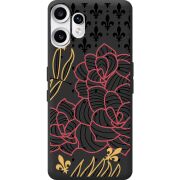 Чорний чохол BoxFace Nothing CMF Phone 2 Pro FranceFlowers