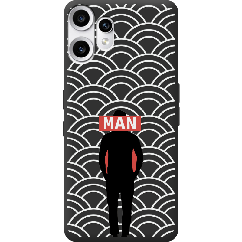Чорний чохол BoxFace Nothing CMF Phone 2 Pro Man Pattern