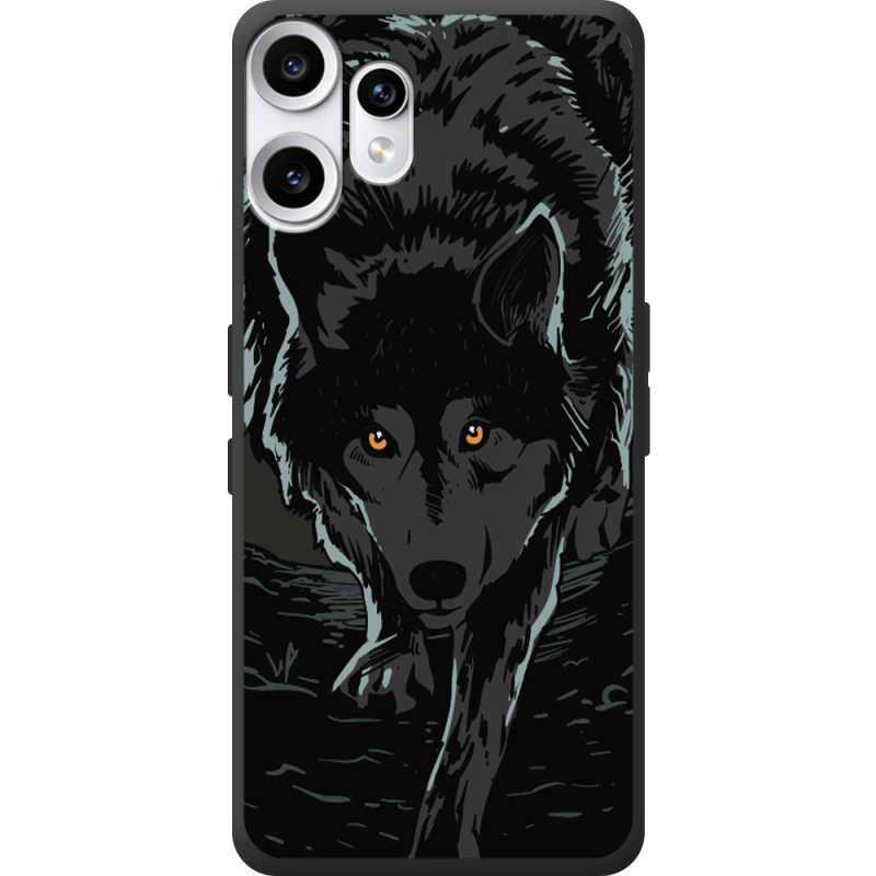 Чорний чохол BoxFace Nothing CMF Phone 2 Pro Wolf