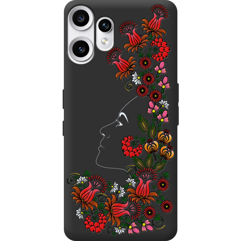 Чорний чохол BoxFace Nothing CMF Phone 2 Pro 3D Ukrainian Muse