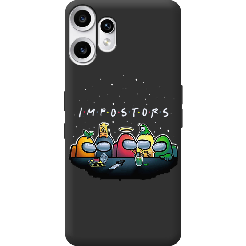 Чорний чохол BoxFace Nothing CMF Phone 2 Pro Among Us Impostors