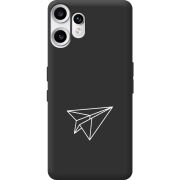 Чорний чохол BoxFace Nothing CMF Phone 2 Pro Paper Plane
