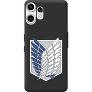 Чорний чохол BoxFace Nothing CMF Phone 2 Pro Атака Титанов Крылья Свободы