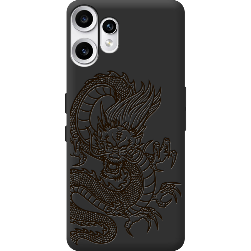 Чорний чохол BoxFace Nothing CMF Phone 2 Pro Chinese Dragon