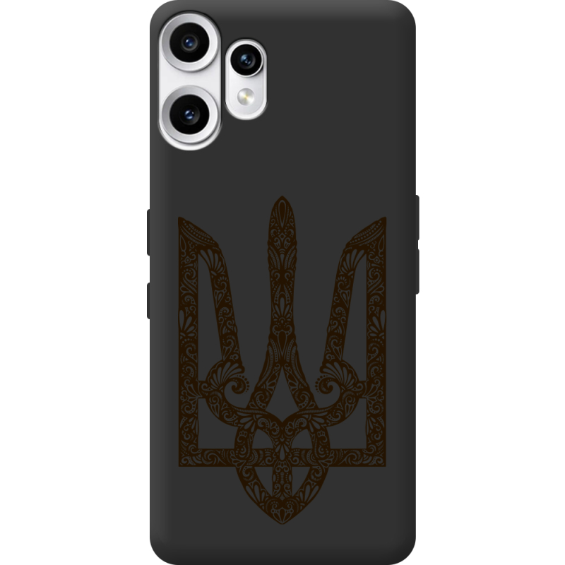 Чорний чохол BoxFace Nothing CMF Phone 2 Pro Ukrainian Trident