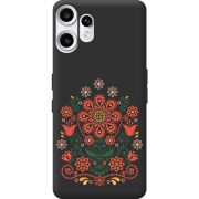 Чорний чохол BoxFace Nothing CMF Phone 2 Pro Ukrainian Ornament