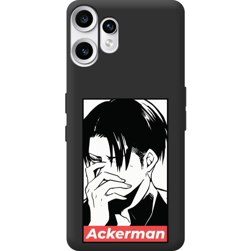Чорний чохол BoxFace Nothing CMF Phone 2 Pro Attack On Titan - Ackerman
