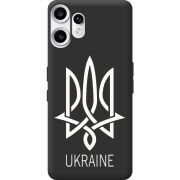 Чорний чохол BoxFace Nothing CMF Phone 2 Pro Тризуб монограмма ukraine
