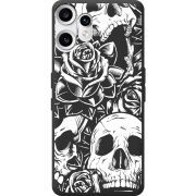 Чорний чохол BoxFace Nothing CMF Phone 2 Pro Skull and Roses