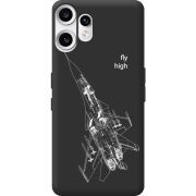 Чорний чохол BoxFace Nothing CMF Phone 2 Pro Військовий літак