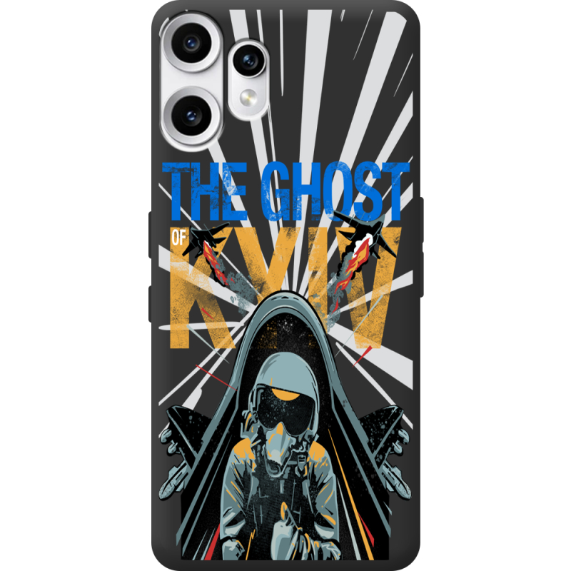 Чорний чохол BoxFace Nothing CMF Phone 2 Pro Привид Києва в дії