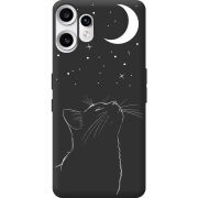 Чорний чохол BoxFace Nothing CMF Phone 2 Pro Місячний кіт