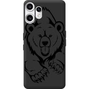Чорний чохол BoxFace Nothing CMF Phone 2 Pro Grizzly Bear