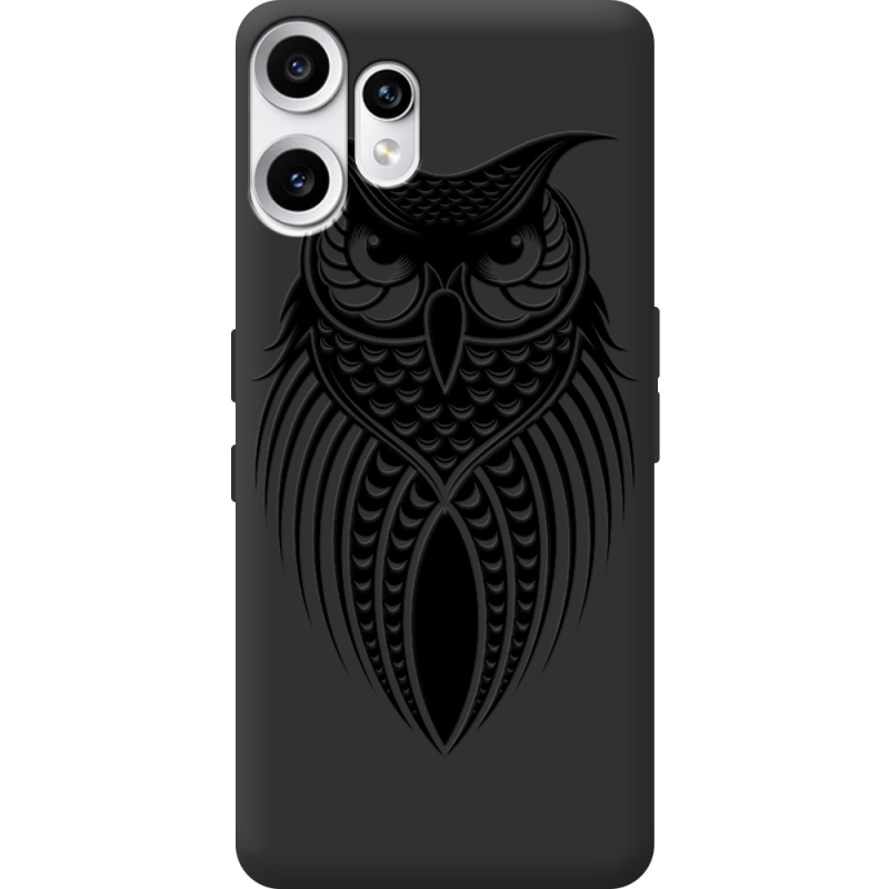 Чорний чохол BoxFace Nothing CMF Phone 2 Pro Owl
