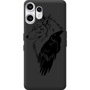 Чорний чохол BoxFace Nothing CMF Phone 2 Pro Wolf and Raven