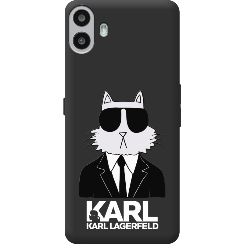 Чорний чохол BoxFace Nothing CMF Phone 1 Cat in Black