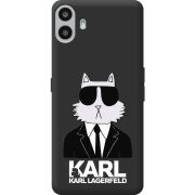 Чорний чохол BoxFace Nothing CMF Phone 1 Cat in Black