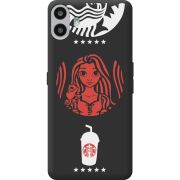 Чорний чохол BoxFace Nothing CMF Phone 1 RedWhite Coffee