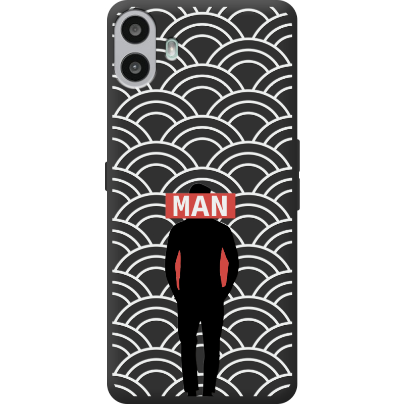 Чорний чохол BoxFace Nothing CMF Phone 1 Man Pattern