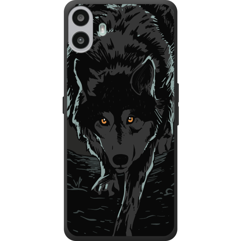 Чорний чохол BoxFace Nothing CMF Phone 1 Wolf