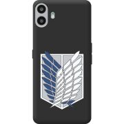 Чорний чохол BoxFace Nothing CMF Phone 1 Атака Титанов Крылья Свободы