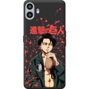 Чорний чохол BoxFace Nothing CMF Phone 1 Атака Титанов Леви
